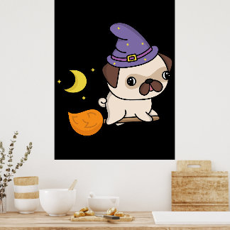 Puggy Witch Poster