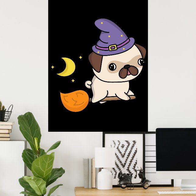 Puggy Witch Poster (Home Office)