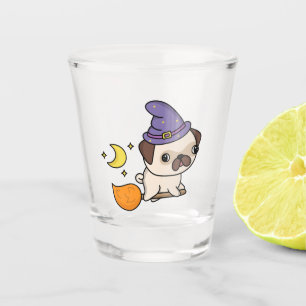 Puggy Witch Shot Glass