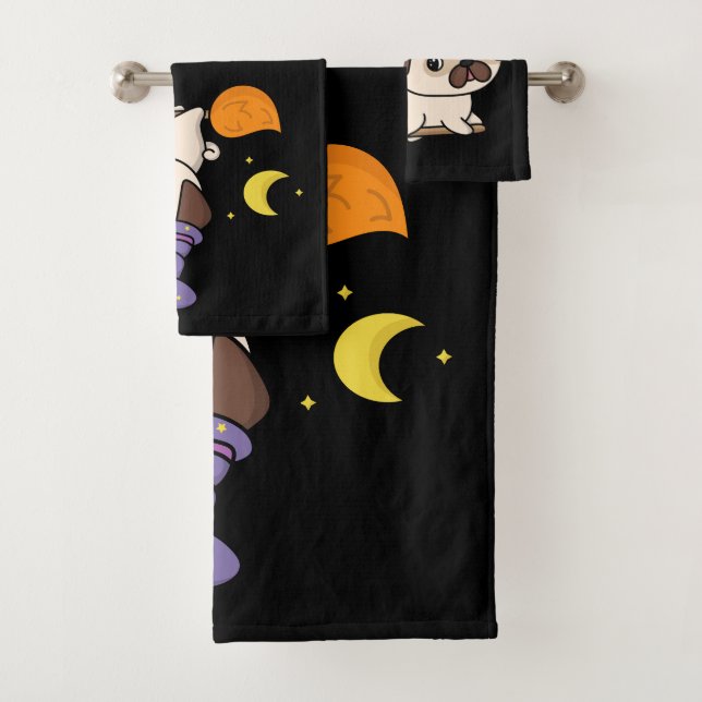 Puggy Witch Towel Set (Insitu)
