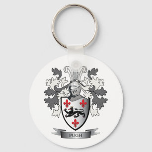 Pugh Family Crest Coat of Arms Key Ring