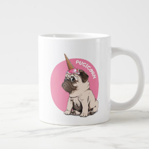 Pugicorn Large Coffee Mug