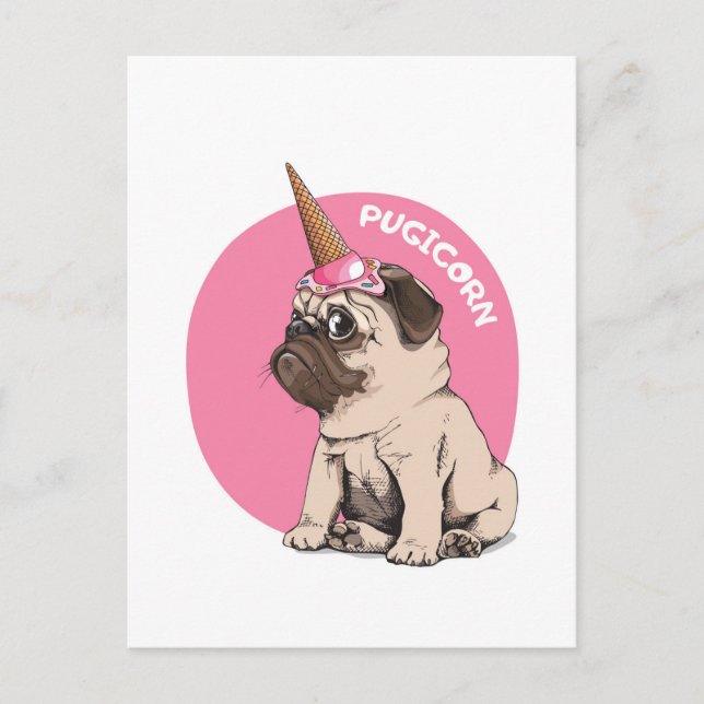 Pugicorn Postcard (Front)