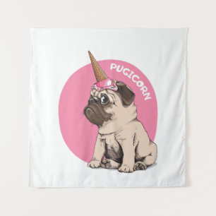 Pugicorn Tapestry