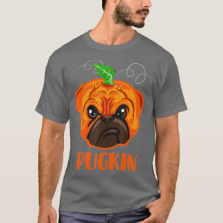Pugkin Funny Halloween Pug Costume Pumpkin Pug Dog T-Shirt