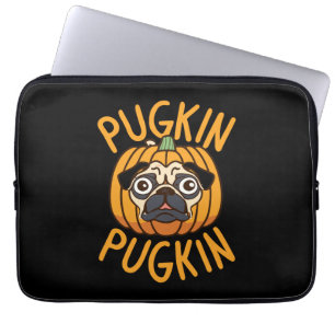 Pugkin Pug Dog Halloween Laptop Sleeve