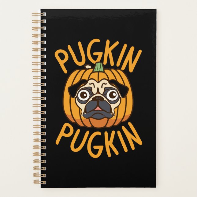 Pugkin Pug Dog Halloween Planner (Front)