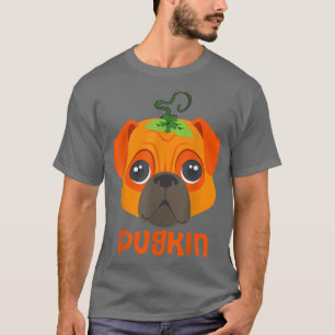 Pugkin Pug Pumpkin Dog Lover Halloween Costume Gif T-Shirt