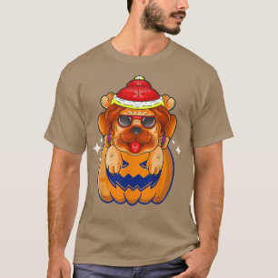 Pugkin Pug Pumpkin Halloween Thanksgiving Men Wome T-Shirt