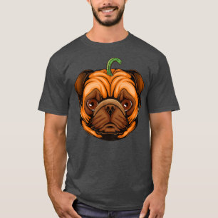 Pugkin Pug Pumpkin Halloween Thanksgiving Men Wome T-Shirt