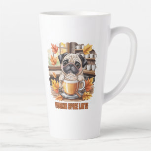 Pugkin Spice Latte Cute Funny Fall Pug Dog Lover Mug