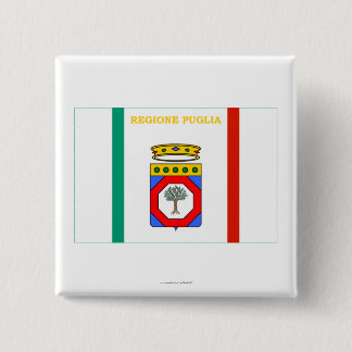 Puglia flag 15 cm square badge