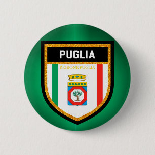 Puglia Flag 6 Cm Round Badge