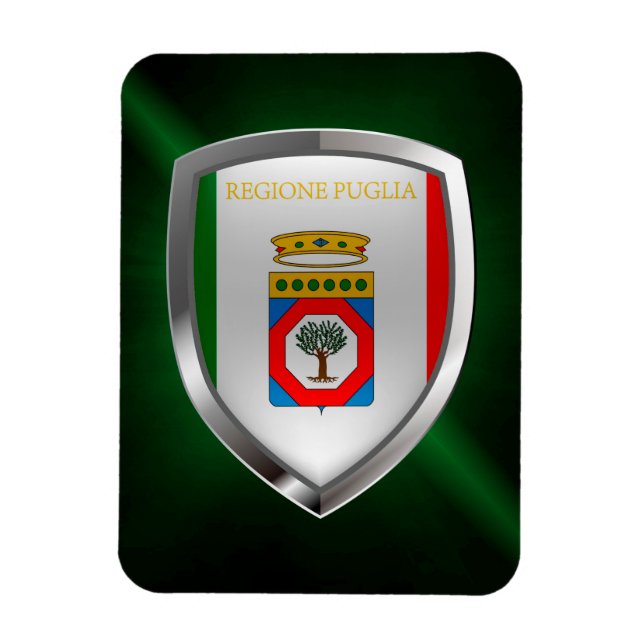 Puglia Mettalic Emblem Magnet (Vertical)