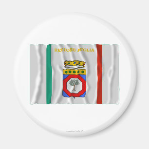 Puglia waving flag magnet