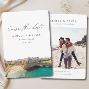 Puglia Wedding Italy Save the Date Invitation