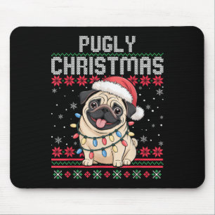 Pugly Ba Ham Pug Ugly Christmas Sweater Dog Pugs  Mouse Pad