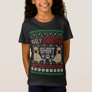 Pugly Pug Dog Ugly Christmas Xmas Pug Lovers Gift T-Shirt