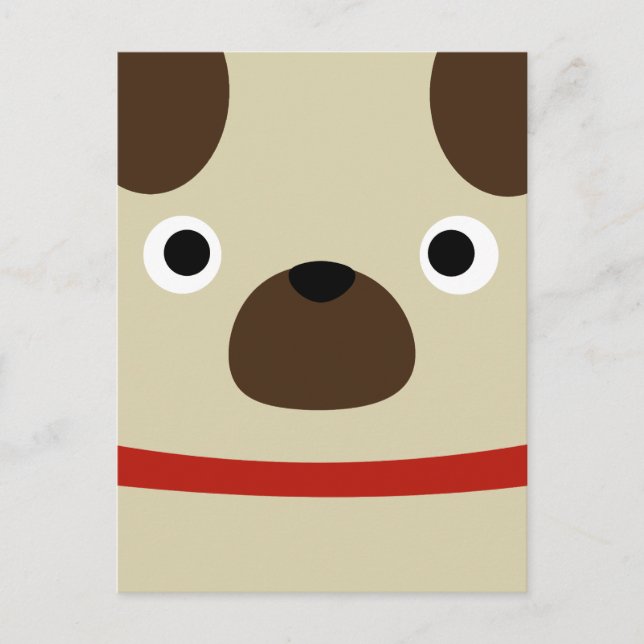 Pugly Pug Postcard (Front)