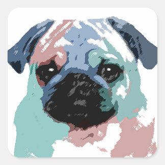 Pugly Square Sticker