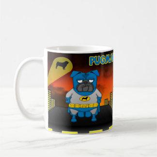 Pugman on Building Coffee Mug
