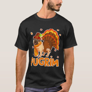 Pugrim Pug Pilgrim Turkey Pug Classic  112 T-Shirt
