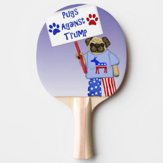 Pugs against Trump Ping Pong Paddle
