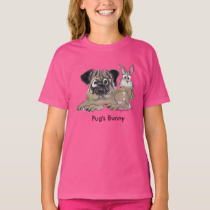 Pug's Bunny Cute Cartoon Dog T-Shirt