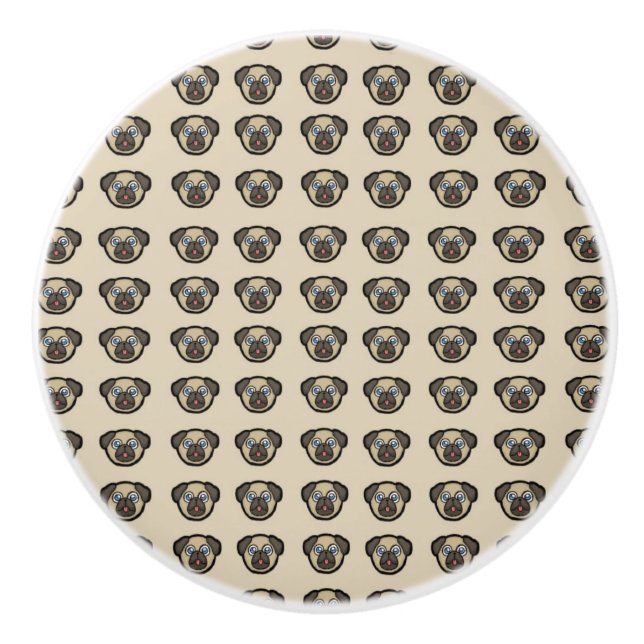 Pugs Ceramic Knob (Front)