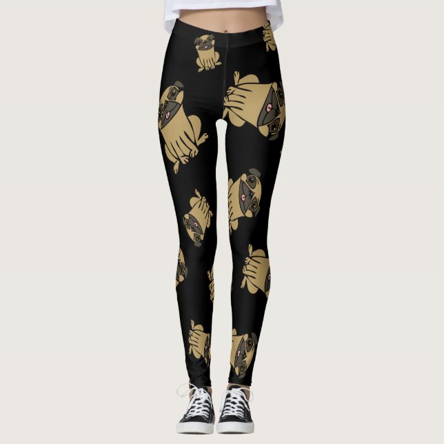 Pugs Design Leggings (Front)