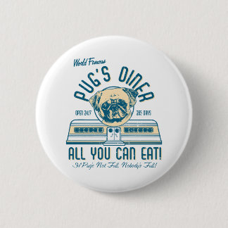 Pug's Diner 50s Retro Vintage Buttons