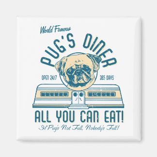 Pug's Diner 50s Retro Vintage Magnets