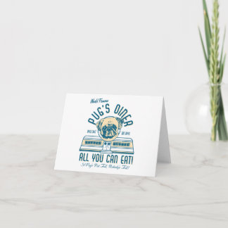 Pug's Diner Notecards (fawn)
