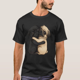 Pugs Hugging Cute Dog Lover T-Shirt