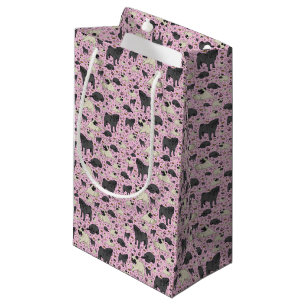 Pugs in Pink Small Gift Bag