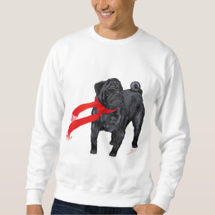 Pugs in Red Scarf Sweatshirt