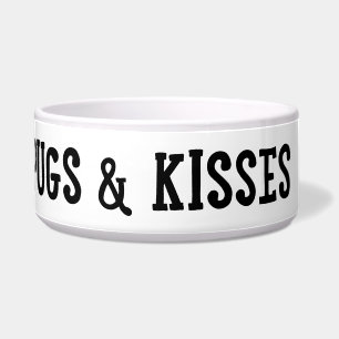 Pugs & Kisses Pug Dog Dinner Bowl