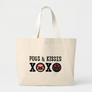 Pugs & Kisses XOXO Canvas Pug Tote