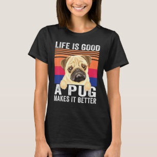 Pugs Makes Your Life Good Vintage T-Shirt