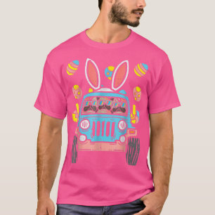 Pugs Monster Truck Bunny Ears Eggs Easter Egg Hunt T-Shirt