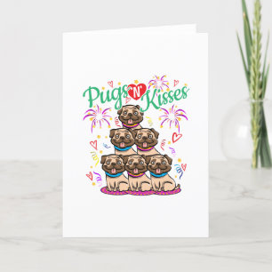 Pugs N Kisses Pug Dog Lover Card