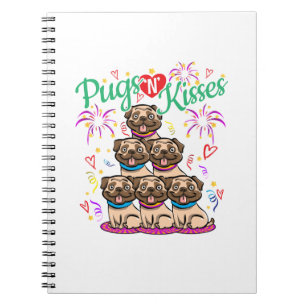 Pugs N Kisses Pug Dog Lover Notebook