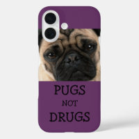 Pugs Not Drugs Purple