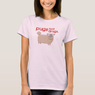 Pugs not drugs tee shirt