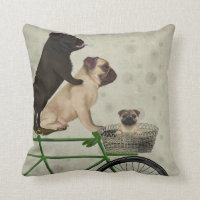 Pugs on Bicycle