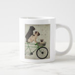 Pugs on Bicycle Large Coffee Mug<br><div class="desc">Pugs on Bicycle by Fabfunky. Features pugs on a bicycle in a whimsical,  steampunk style.  | 192043D</div>