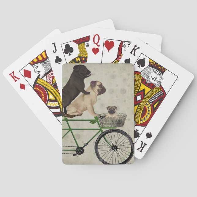 Pugs on playing cards (Back)
