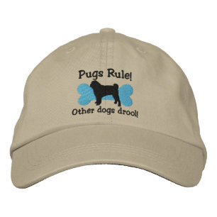 Pugs Rule Embroidered Hat