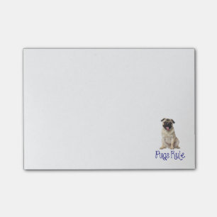 Pugs Rule Puppy Dog Post IT Sticky Notes