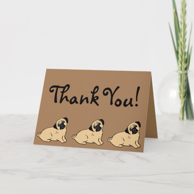 Pugs Thank You Card (Front)